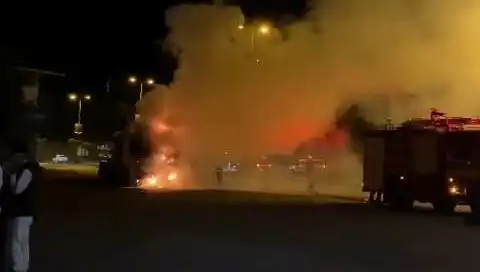 Zonguldak'ta Seyir Halindeki TIR Yangınında Korku Dolu Anlar