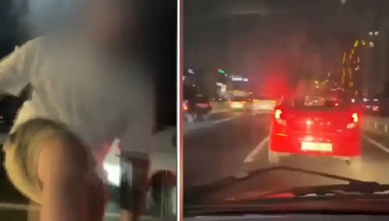 Trafik Magandası, Kameralara Yansıyan Korkunç Anlar Yaşattı